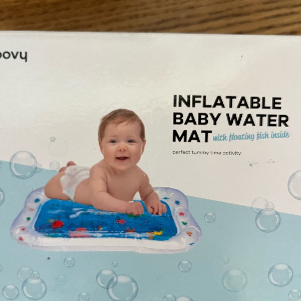 Inflatable Baby Water Mat with Floating Fish